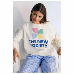 the new society Sweat Logo Mykonos Baby | Ecru Sale