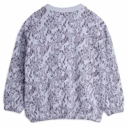 Sale Mini Rodini Sweat Léopard Coton Bio | Lilas tLilas