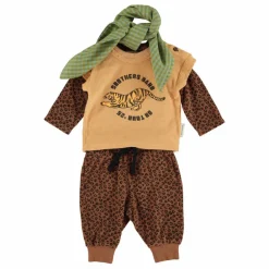 Enfant Piupiuchick Sweat Léopard Eponge Coton Bio |