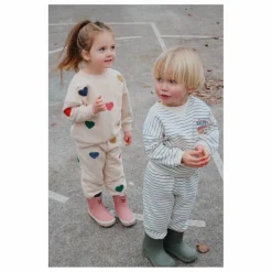 Enfant Konges Sløjd Sweats|Sweats|Sweat Lou Cœurs Coton Bio |