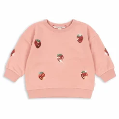 Online Konges Sløjd Sweat Lou Fraises Sequins Coton Bio | Rose
