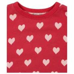 Enfant Konges Sløjd Sweat Loupy Lou Cœurs Coton Bio |
