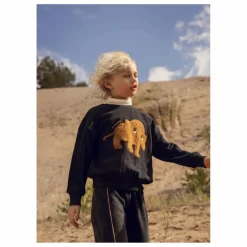 Sale Mini Rodini Sweat Mammouth Coton Bio | Noir