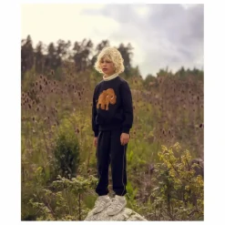Sale Mini Rodini Sweat Mammouth Coton Bio | Noir