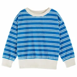 Emile et Ida Sweat Rayure | Bleu Sale