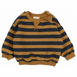 New Búho Sweat Rayures Bébé Coton Bio | Ocre