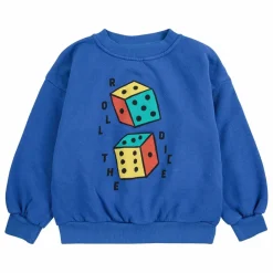 New Bobo Choses Sweat Roll The Dice Coton Bio | Bleu roi