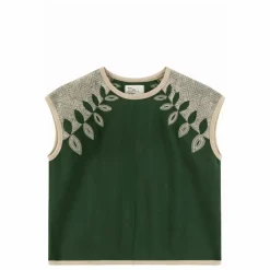 Leon & Harper Sweat Sans Manches Sirop Leaf Coton Bio | Vert Outlet