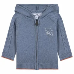 Clearance Tartine et Chocolat Sweat Torsades Laine | Bleu gris