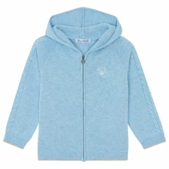 Tartine et Chocolat Sweat Torsades Laine | Bleu chiné Outlet