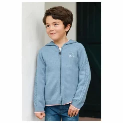 Tartine et Chocolat Sweat Torsades Laine | Bleu chiné Outlet