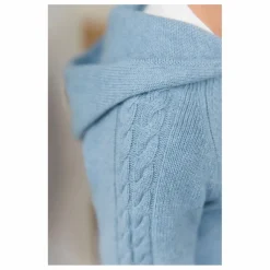 Tartine et Chocolat Sweat Torsades Laine | Bleu chiné Outlet
