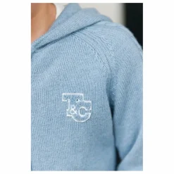 Tartine et Chocolat Sweat Torsades Laine | Bleu chiné Outlet