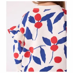 Petit Bateau Sweat Volants Feuilles | Ecru Online