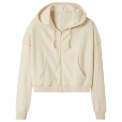 New American Vintage Sweat Zippé Bobypark Coton Bio | Ecru