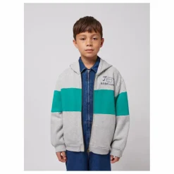 Bobo Choses Sweat Zippé Joy Coton Bio | Gris chiné