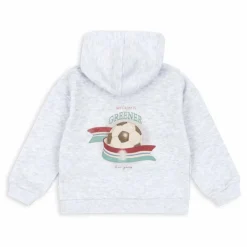 Outlet Konges Sløjd Sweat Zippé Lou Coton Bio | Gris chiné