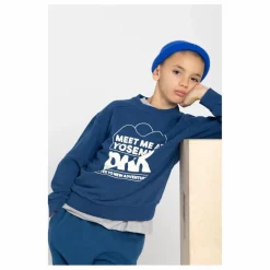 New Hundred Pieces Sweatshirt col rond | Bleu nuit