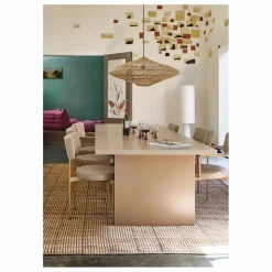 Hot HKliving Table à diner rectangulaire | Crème