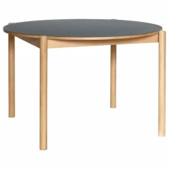 Discount Hübsch Table à manger ronde Oblique | Noir