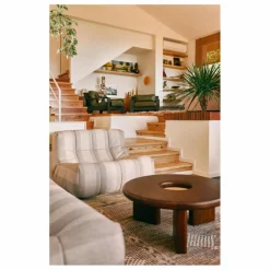 HKliving Table basse en bois Conversation Naturel Best