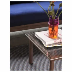 Hay Table basse en verre Kofi, piétement en | Noyer Best
