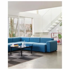 Sale Hay Table basse en verre Kofi, pietement en chêne | Noir