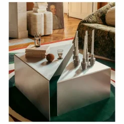 Hot The Socialite Family Table basse gigogne Triangolo en brossé | Aluminium