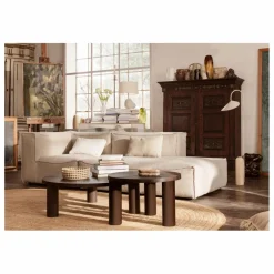 Sale Ferm Living Table basse Post en bois FSC | Chêne fumé