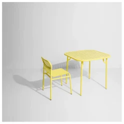 Clearance Petite friture Table carrée Week-end - 4 places | Jaune