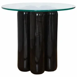 Sale Cosin Table d'appoint avec plateau en verre | Noir