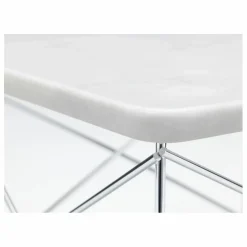Vitra Table d'appoint Eames Ocassional LTR piétement chromé | Marbré blanc Outlet