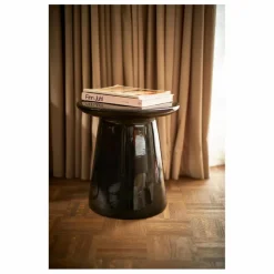 HKliving Table d'appoint en faïence | Noir New