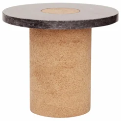 Hot Frama Table d'appoint Sintra, piétement en liège | Marbré noir