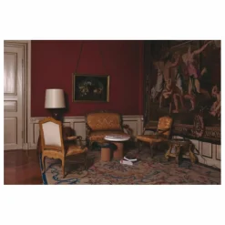 Hot Frama Table d'appoint Sintra, piétement en liège | Marbré noir