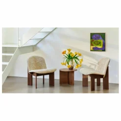 Hay Table d'appoint Slit ronde en bois | Noyer