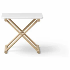 Clearance Oliver Furniture Table de chevet basse Camp en chêne | Blanc