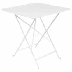 Best Fermob Table de jardin Bistro carrée 71x71 cm en acier | Blanc coton