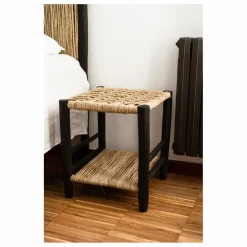 Cosydar Tables, Bureaux|Lits, Tables De Chevet|Table de nuit en bois peint et palme |