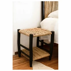 Cosydar Tables, Bureaux|Lits, Tables De Chevet|Table de nuit en bois peint et palme |