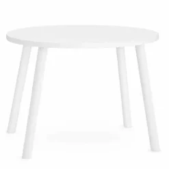 Nofred Table en chêne Souris | Blanc Outlet