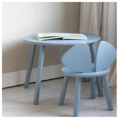 Best Nofred Table et chaise Souris en bouleau | Bleu ciel