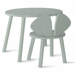Best Nofred Table et chaise Souris en bouleau | Vert olive