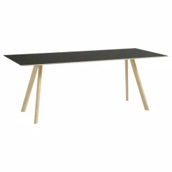 Hay Table laquée CPH30, pietement en chêne | Noir New