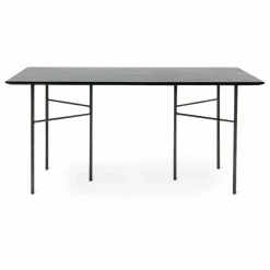 Ferm Living Table rectangulaire Mingle en bois FSC, pieds métal | Noir New