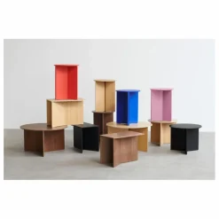 Clearance Hay Table Slit ronde en bois | Chêne