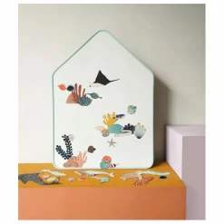 Ma Cabane à rêves Tableau Ardoise Magnétique Little Cabane | Bleu gris