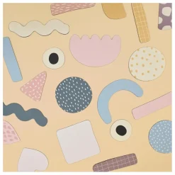 Sale Ferflex Tableau magnétique Chat et son jeu de 21 formes géométriques Multicolore