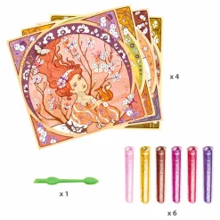 Djeco Loisirs Créatifs|Tableaux à pailletter Divines