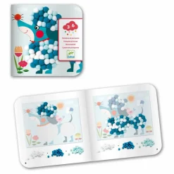 Djeco Loisirs Créatifs|Tableaux de pompoms Des chiens à caresser |